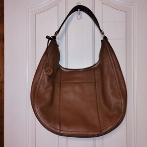 Michael Kors Brown Leather Hobo Bag